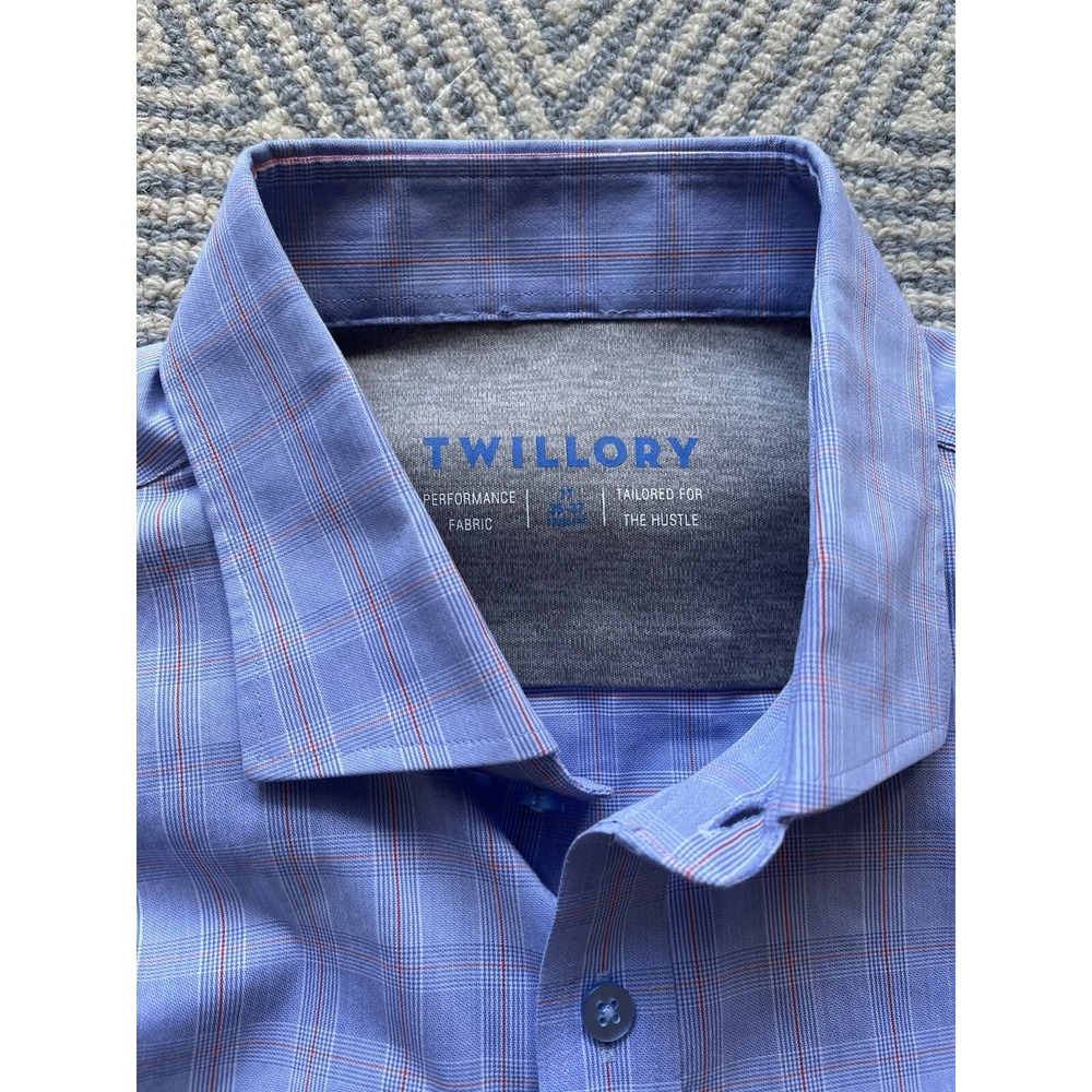 Twillory Long Sleeve Button Shirt - Blue/White/Red - 17 36-37 - Picture 2 of 4